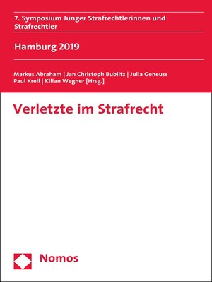 cover image of Verletzte im Strafrecht
